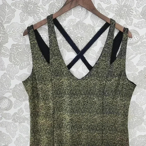 City Chic Strappy Shimmer Midi Sleeveless Sheath Dress Size S/ 16W - Picture 3 of 9